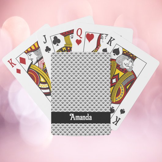 Art Deco Geometrisches Muster personalisieren Schw Spielkarten