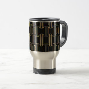 Art Deco geometrisches Muster Reisebecher
