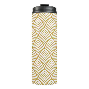 Art Deco geometrisches nahtloses Muster. Thermosbecher