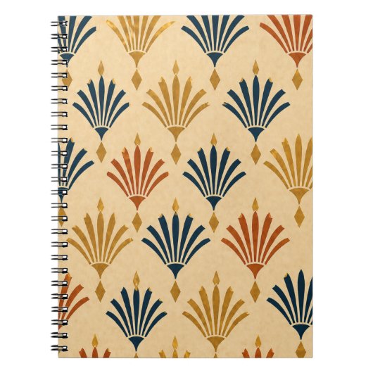 Art Deco Geometrisches Notizbuch Notizblock (Vorderseite)