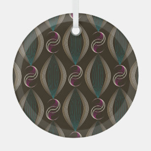 Art déco: geometrisches Vintage-Muster. Ornament Aus Glas
