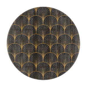 Art Deco, geometrisches Vintage-Muster. Schneidebrett