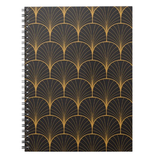 Art Deco, Geometrisches Vintages Muster. Notizblock (Vorderseite)
