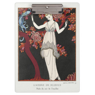 Art Deco George Barbier Vintage Mode Vogel Kunst Klemmbrett