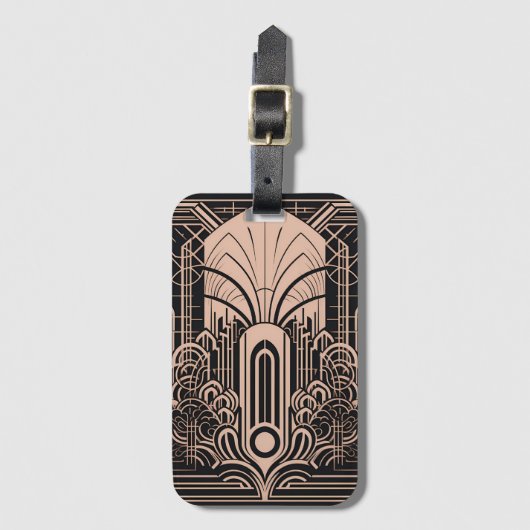 Art Deco Gepäckanhänger (Vorderseite Vertikal)