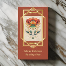 Art Deco Gerahmtes Mohnchen Vintag