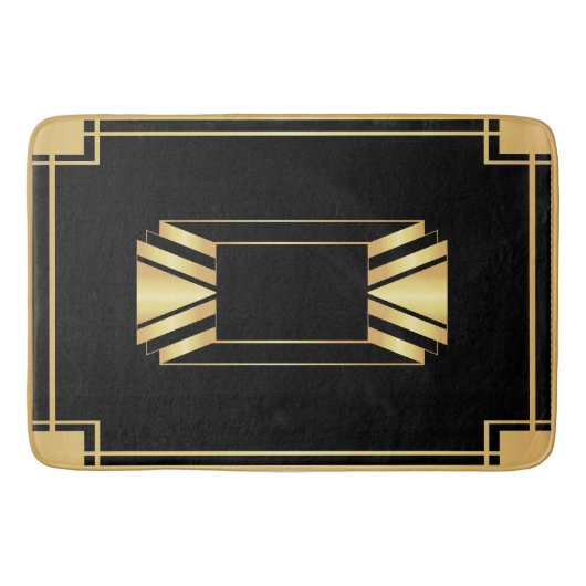 Art Deco Gerahmtes Motif Bath Mat Badematte (Vorderseite)