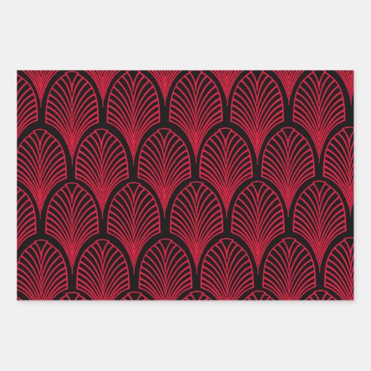 Art-Déco-Geschenkpackung zu Weihnachten Geschenkpapier Set (Vorderseite 2)