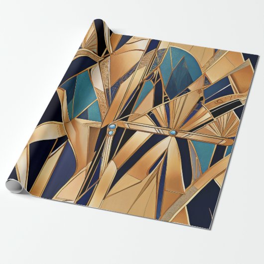 Art Deco-Geschenkpapier Geschenkpapier (Ungerollt)