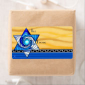 Art Deco gesteinigtes Glas Magen David To From (Insitu)