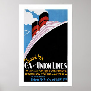 Art Deco Gewerkschaft Lines Poster