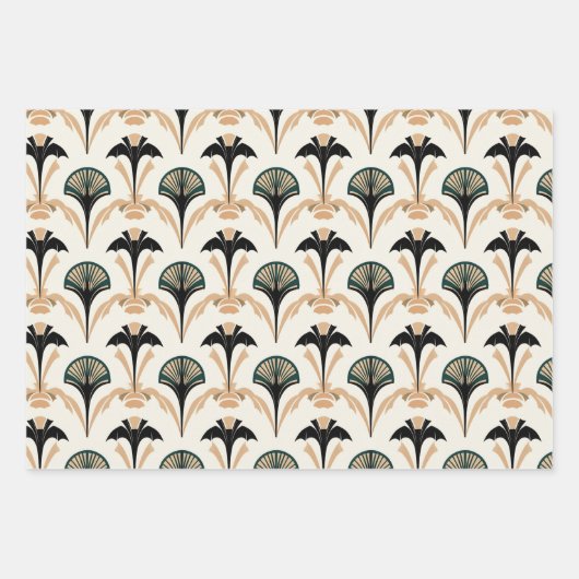 Art Deco Gift Wrap Geschenkpapier Set (Vorderseite)