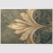 Art Deco Gilded Gold Motif Muster Olivenweg Seidenpapier (Vorderseite)