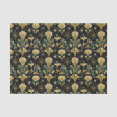 Art Deco Gilded Skyline New Year Pattern Seidenpapier (Vorderseite)