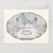 Art Deco Girl and Robin by H. Willebeek Le Mair Postkarte (Vorderseite)