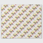 Art Deco Girl and Scotty Dog Geschenkpapier (Flach)