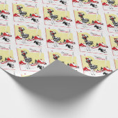 Art Deco Girl and Scotty Dog Geschenkpapier (Ecke)