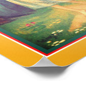 Art Deco "Girl & Cupid at Waterfall" Poster (Ecke)