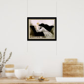 Art Deco "Girl on the Black Sofa" Poster (Küche)