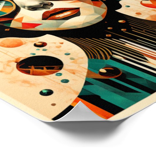 Art Deco Girl Poster (Ecke)