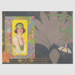 Art Deco Girl Seidenpapier