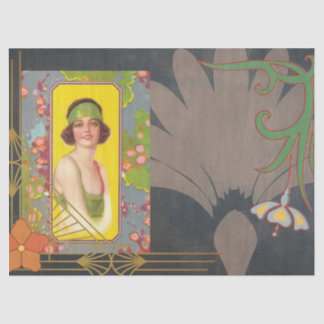 Art Deco Girl Seidenpapier