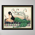 Art Deco "Girl with Mirror" Print -16x20 Poster<br><div class="desc">Roaring Twenties,  Art Deco,  Print by Chilton Longley "Girl with Mirror" -16x20</div>