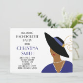 Art Deco Girls Night Out Junggeselinnen-Abschied Einladung (Stehend Vorderseite)