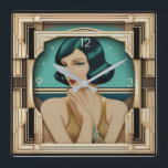 Art Deco Giro Quadratische Wanduhr<br><div class="desc">Großartiges Uhrendesign. Du wirst es wie andere Liebe bekommen. Sie können dieses Design auch für andere Produkte verwenden,  die Sie mögen,  oder Ihren Text anpassen und hinzufügen. Folgen Sie mir für mehr. Vielen Dank. Ich wünsche Ihnen einen schönen Tag.</div>