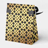 Art Deco Glam Golden Gastgeschenk Hochzeit Vielen Geschenkschachtel (Rückseite)