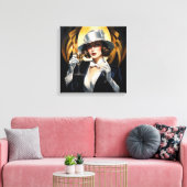 Art Deco Glam: Goldfrau Leinwanddruck (Insitu (Wohnzimmer))