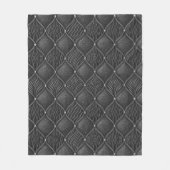 Art Deco Glam Schwarz Muster Fleecedecke (Vorderseite)