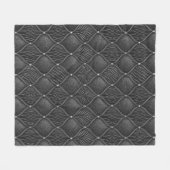 Art Deco Glam Schwarz Muster Fleecedecke (Vorderseite (Horizontal))