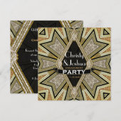 Art Deco Glam Sparkle Einladung (Vorne/Hinten)