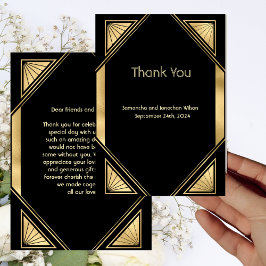 Art Deco Glam Vintag Danke Karte