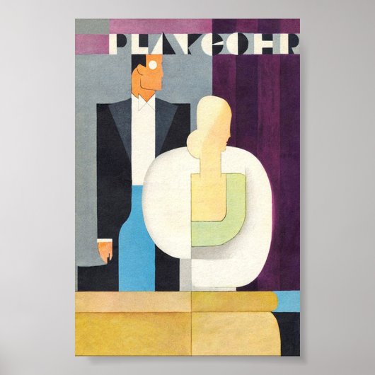 Art Deco Glamour Couple Vintage Poster (Vorne)