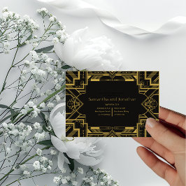 Art Deco Glamour Gold auf der Black Probe Card