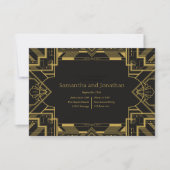 Art Deco Glamour Gold auf der Black Probe Card (Vorderseite)