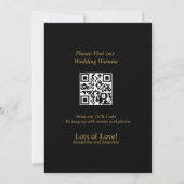 Art Deco Glamour Gold Black Save the Date Card Einladung (Rückseite)