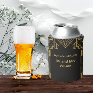 Art Deco Glamour Gold im Schwarzen Meer Dosenkühler