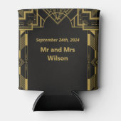 Art Deco Glamour Gold im Schwarzen Meer Dosenkühler (Vorderseite)