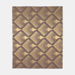 Art-Déco-Glamour: Goldene Skalen. Fleecedecke