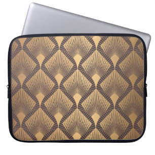 Art-Déco-Glamour: Goldene Skalen. Laptopschutzhülle