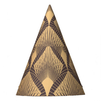 Art-Déco-Glamour: Goldene Skalen. Partyhütchen