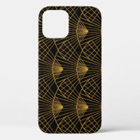 Art Deco Glamour: Goldener Lüfter.