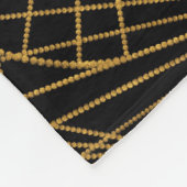 Art Deco Glamour: Goldener Lüfter. Fleecedecke (Ecke)