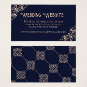 Art Deco Glamour | Navy Blue Blush Wedding Website (Vorne & Hinten)