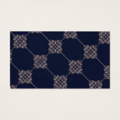 Art Deco Glamour | Navy Blue Blush Wedding Website (Rückseite)