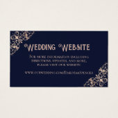 Art Deco Glamour | Navy Blue Blush Wedding Website (Vorderseite)