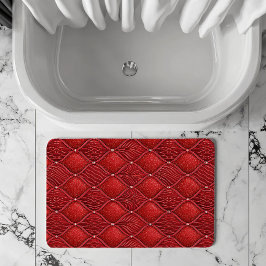 Art Deco Glamour rotes Valentinsmuster Badematte